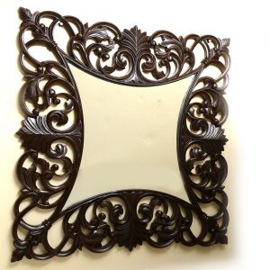 Square Jali Small Mirror Frame